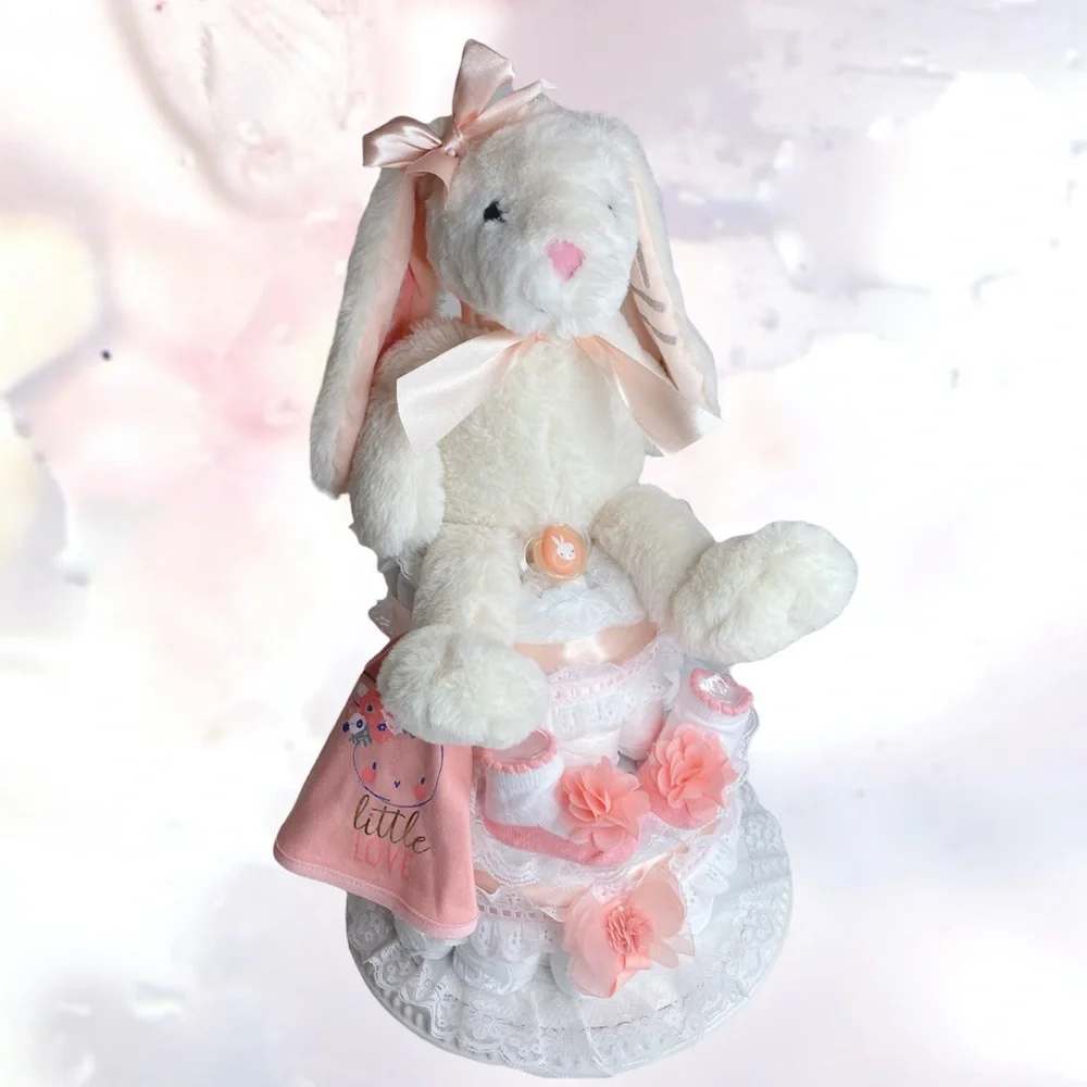 Bunny Diaper Cake, Easter Diaper Cake
